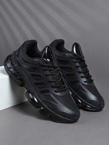 低帮男士运动鞋 休闲鞋 跑步鞋 慢跑鞋 男士步行鞋 日常时尚鞋履 网球鞋 街头服饰 - 黑色 - 查看 5