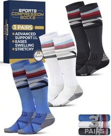 Patrón de líneas (negro/blanco/azul) - 3 pares