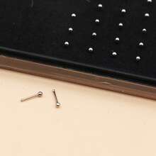 40pcs Minimalist Stainless Steel Gold Nose Rings - Gold - View 9