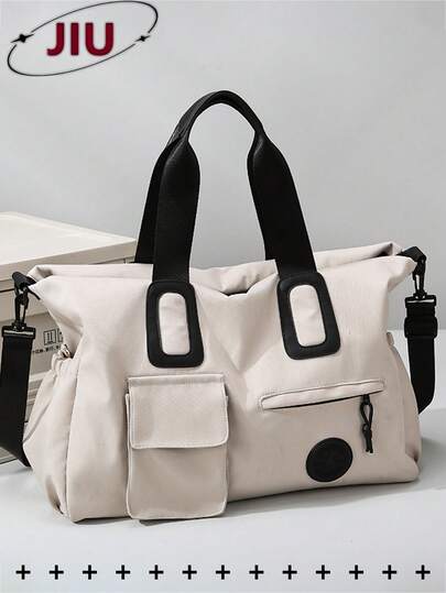 Large Capacity Nylon Tote Bag, Multi-Pocket Luggage Bag, Handbag Gym Bag, Yoga Bag, Multipurpose Travel Bag, Lightweight Training Bag, Suitable For Students, Doctors, Nurses, Teachers, Office Workers, Business People, Gym, Hospital, Cruise Essentials, School, Airport, Outdoor, Sports, Hiking, Training, Work, Travel, Weekend Trip, Holiday Gift, Birthday Gift