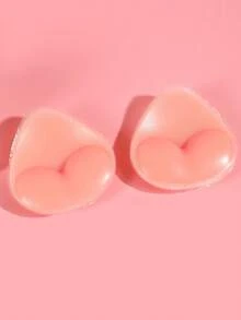 1Pair Women's Silicone Push-Up Breast Pads – 3 Colors Invisible Reusable Bra Inserts For Beachwear & Bikinis - Multicolor - View 9