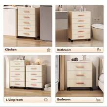 6/5/4/3 Tier Transparent Panel Rolling Multifunctional Storage Drawer - Single Door Foldable Storage Cabinet - Plastic Drawer Storage Rack, Space-Saving Kitchen Storage Rack For Snacks, Beverages, Books, Clothes, Suitable For Kitchen, Living Room, Study, Bathroom