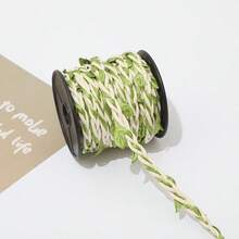 5m/10m Artificial Forest Vine Leaves Jute Rope DIY Decor Weaving Craft Creative Wax Rope Material, Artificial Vine Decor, Fake Plants, Weaving Hanging Wreath, Suitable For Home And Wedding Decoration, Green Fake Wisteria Vine, For Party Wall And Ceiling Decoration - Green - View 18