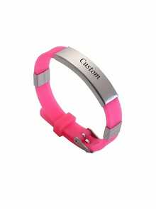 Personalized Custom Silicone Bracelet With Name & Number – Waterproof, Stylish, Practical, Ideal Holiday Gift - Multicolor - View 13