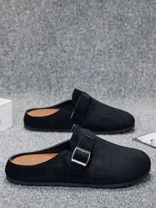 bingyuanjing Zapatos casuales transpirables, cómodos y de suela blanda, de unicolor minimalista y muy atractivos para hombre - Negro - Ver 4