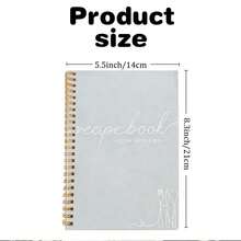 دفتر وصفات A5 لتدوين وصفاتك الخاصة - كتاب طبخ فارغ حلزوني يحتوي على 144 وصفة - غلاف أنيق ودفتر وصفات كبير - تخطيط سهل الاستخدام - مقاس واحد - مشاهدة 2