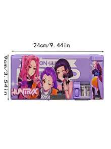 3件套韩流女巫组合文具盒，卡通可爱高端学生铅笔盒，办公学习用品/文具收纳/返校必备 - 彩色 - 查看 3