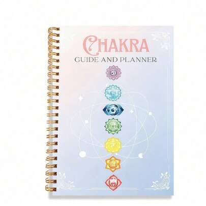 1 PIEZA Guías y planes | 7 libros de texto de chakras para principiantes y sanadores | Diario diario de chakras con consejos de meditación, cuadrículas de cristal, tablas de piedras de chakra, afirmaciones | Regalos de salud mental para mujeres