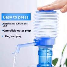 1 pièce Pompe à eau manuelle, distributeur d'eau en bouteille, pompe à eau manuelle - pompe à eau manuelle portable, sans batterie ni alimentation électrique nécessaire, eau potable en bouteille propre et hygiénique, distributeur manuel amovible avec tube souple, convient pour la maison, le bureau, les voyages et l'extérieur, dispositif de pompage d'eau portable, accessoire de barbecue d'extérieur - Multicolore - Voir 3