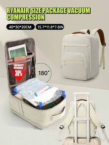 Myco 瑞安航空登机箱，飞机背包，40x20x25厘米单肩包，轻便女士旅行背包，2025新款极简设计，适合中学生、旅行、徒步、装笔记本电脑，尼龙材质，男士返校礼物 - 彩色 - 查看 13