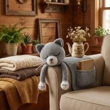 1 Set Animal Crochet Knitting Kit For Beginners, With Detailed Written Instructions, DIY Sofa Armrest Pad Knitting Set, Cute And Interesting Home Decor, Suitable For Birthday, Valentine's Day, Easter And Christmas Gifts - Multicolor - View 7
