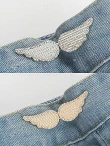 1 Pair/2 Pairs Waist Shaping Wing Buckle, With Detachable No-Drill No-Sew Buckle, Suitable For Jeans - Detachable Waist Belt Tightener - Multicolor - View 16