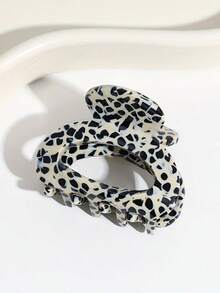 1 Peça Presilha de Cabelo de Acetato com Estampa de Leopardo, Presilha de Cabelo Minimalista Retrô, Acessório Elegante para Uso Diário, Férias, Transporte, Festa, Reunião, Presente Ideal para Mulheres, Presilha de Cabelo da Moda de Volta às Aulas - Multicolorido - Visão 11