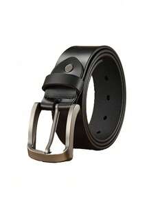 High End Men's Retro Needle Buckle Daily Buckle Belt Men's Waist Belt Pants Belt Solid Buckle Thickened Version - Multicolor - View 4