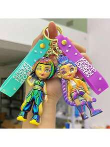 1pc New KPOP Witch Hunting Girl Group Figurine Keychain Pendant, Cartoon Boy Band Keychain Accessory, Small Gift - Multicolor - View 9