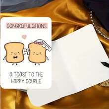 1 Pc Wedding Card, Congratulations Card, Toast, Happy Couple (Including Envelope), Small Business Supplies, Thank You Card, Birthday Gift, Card, Unusual Items, Gift Card - one-size - View 5