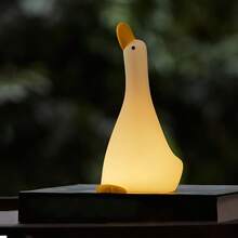 1pc Rechargeable Silicone Duckling Night Light, Smart Touch Control 3 Brightness Levels, Auto Shut Off Timer, Cute Bedroom Atmosphere Lamp, Gift For Friends - Yellow - View 11