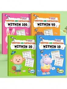 10-100 Range Addition Practice Children's Math Workbook, Interactive Educational Supplies, Fun Addition And Subtraction Introductory Training Series - 無色 - 查看 2