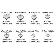 4pcs Stainless Steel Heart Shaped Single Hole Pendant Beads, DIY Jewelry Making, Handmade Beading Craft Supplies - DIY - View 5