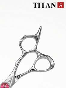 TITAN HIRLD TITAN Professional Hair Cutting Scissors, 6 Inch, Japanese 440C Steel, Includes: 1 Comb, 1 Adjustment Plate, 2 Finger Rings, 2 Cleaning Cloths - Silver - View 3