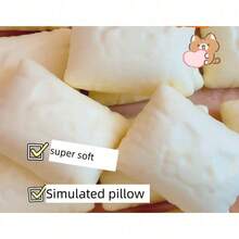 1 件超粘迷你猫毛绒枕头，慢回弹粘手感猫枕头，挤压玩具，PU 材质抗压，非常适合旅行、娱乐、节日/生日礼物 - 白色 - 查看 4