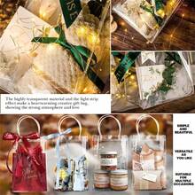 20个装，20*20*10厘米透明PVC手提袋，节日生日糖果花瓣礼品袋，PVC果冻化妆品手提袋，节日派对手提袋，节日礼品袋，可重复使用的透明手提袋，小型企业用品，超值商品，购物袋，派对袋，婚礼生日派对礼品袋，手工手提袋，派对礼品，最实惠商品 - 無色 - 查看 3