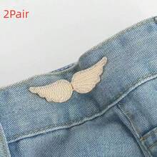 1 Pair/2 Pairs Waist Shaping Wing Buckle, With Detachable No-Drill No-Sew Buckle, Suitable For Jeans - Detachable Waist Belt Tightener - Multicolor - View 15