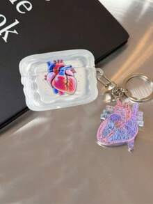 Heart-Shaped Anti-Fall Protective Case Compatible With Apple Wireless Earphones, Scratch-Resistant And Shockproof - Clear - View 9