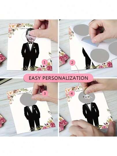 48pcs Wedding Bride Giveaway Scratch Cards Game, Adult "Who Has The Groom" Party Game, Fun Bachelorette Party Supplies, Paper Scratch Cards For Guests