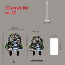 1pc 2D Acrylic Waterfall Fountain Planter - Modern Design, Multipurpose Garden Art Decor With Stone Wheel & Greenery, Suitable For Home, Lawn, Outdoor Decoration And Gift, Plastic Waterfall Decor - Multicolor - View 5