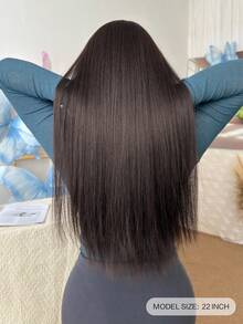 3pcs Brown 22-Inch Heat Resistant Synthetic Fiber Hair Clips & Ties, Suitable For Women Party And Daily Use - Brown - View 3