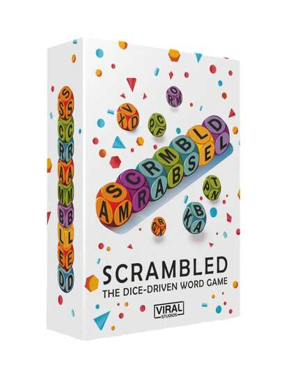 Scrambled The Dice-Drive - Ett fartfyllt partyspel med ordlek, skrik och vinst i denna ultimata hjärnsprintutmaning, lämplig för 1-5 spelare, perfekt för familjer, spelkvällar och möten