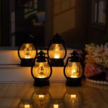 4支装斋月/开斋节月亮LED电子蜡烛，节日蜡烛，祝福蜡烛，氛围装饰灯，斋月装饰灯，卧室装饰灯，节日派对用品，节日装饰品，发光氛围灯 - 黃色 - 查看 10