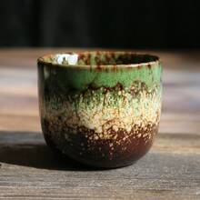 复古手工陶瓷渐变色窑烧彩绘拿铁杯，创意个性化小容量浓缩咖啡/拿铁咖啡杯，下午茶水杯，陶瓷马克杯 - 彩色 - 查看 5