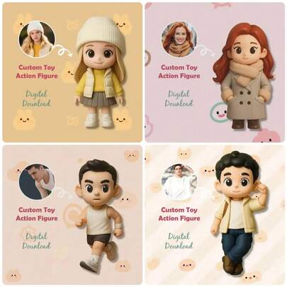 3D Printed Customized IP, Cartoon IP Customization, Photo Customization, Elegant And Beautiful, Suitable For Home, Office, Wedding, Birthday, Valentine's Day, Graduation, Christmas, Mother's Day/Father's Day And Other Occasions - The Perfect Gift For Family, Couples, Colleagues - Easy To Clean Surface - Simple Decoration For Living Room, Bedroom, Desk - Can Customize Personal IP, Home Decor, Gift For Boyfriend/Girlfriend, Family, Christmas, Office Decoration, Elegant Home