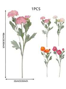 1 Stück/2 Stücke/4 Stücke/10 Stücke 18.9 Inch Austin Rose & Pfingstrosen Künstliche Blumen mit langen Stielen, geeignet für Vasen Zuhause, Büro, Hochzeit, Verlobung, Blumenarrangements, Jahrestag, Muttertag, Geburtstag, Abschlussfeier, Gartendekoration, Outdoor Pflanzen, Gärtnerei, Künstliche Blumen - gemischte Farben - Übersicht 13