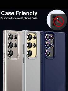 一套 - 金色相机镜头保护膜，兼容三星 Galaxy S24 Ultra，也适用于 Galaxy S25 Ultra/S25/S25+/S24+/S24/S23/S23+/S22 Ultra，超薄 9H 钢化玻璃防刮花，带铝合金金属环，兼容手机壳，情人节礼物，适用于日常、办公、家庭使用，防水防震防摔防刮花。 - 查看 6