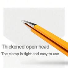 1支高精度眉镊，不锈钢材质，适用于眉毛、细毛、胡须，超薄扁平头修容工具，适合家庭和沙龙使用。 - 彩色 - 查看 2