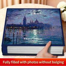 1 Stück Premium Fotoalbum, passend für 600 Taschen à 6 Zoll, geeignet für Familien-, Hochzeits- und Jahrestags-Fotos - kann horizontale und vertikale Fotos aufnehmen - perfektes Geschenk zu Weihnachten und Valentinstag, Foto-Geschenk - Verschiedenfarbig - Übersicht 10