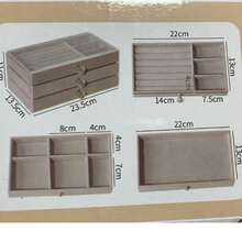 CAJA PARA JOYAS MAQUILLAJE , CUBIERTA DE ACRILICO 3 CAJONES - Multicolor - Ver 5