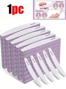 5/15/50pcs Professional Nail Files, 180/100 Grit Natural Nail Files, Double-Sided Washable Fine Textured Nail Files, Suitable For Home And Salon Use - Multicolor - View 22