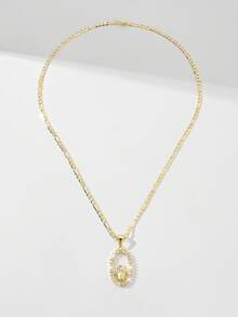 1 chiếc mặt dây chuyền hình Đức Mẹ Guadalupe rỗng bằng đồng khảm đá Zirconia kiểu Châu Âu cổ điển, phiên bản giới hạn, thích hợp làm quà tặng cho Giáng sinh, Lễ Tạ ơn, Halloween, Ngày của Mẹ, Ngày Valentine, bạn bè, cha mẹ đỡ đầu, Lễ Rước lễ lần đầu, đeo hàng ngày và cầu nguyện. - Vàng - Xem 6