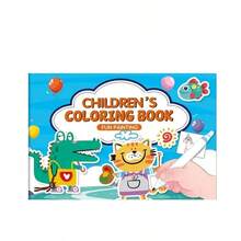 32 páginas Libro para colorear, Actividad de pintura educativa, Suministros de arte de aprendizaje temprano, Con secciones numeradas, Guías de trazado de animales, frutas y objetos - Regalo de cumpleaños - Multicolor - Ver 14