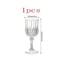 8/6/4/2/1个装透明高脚杯，优雅可重复使用，适用于节日、婚礼、万圣节、圣诞节、各种活动、派对等场合，高端饮具，经久耐用且易于清洗。 - 無色 - 查看 12