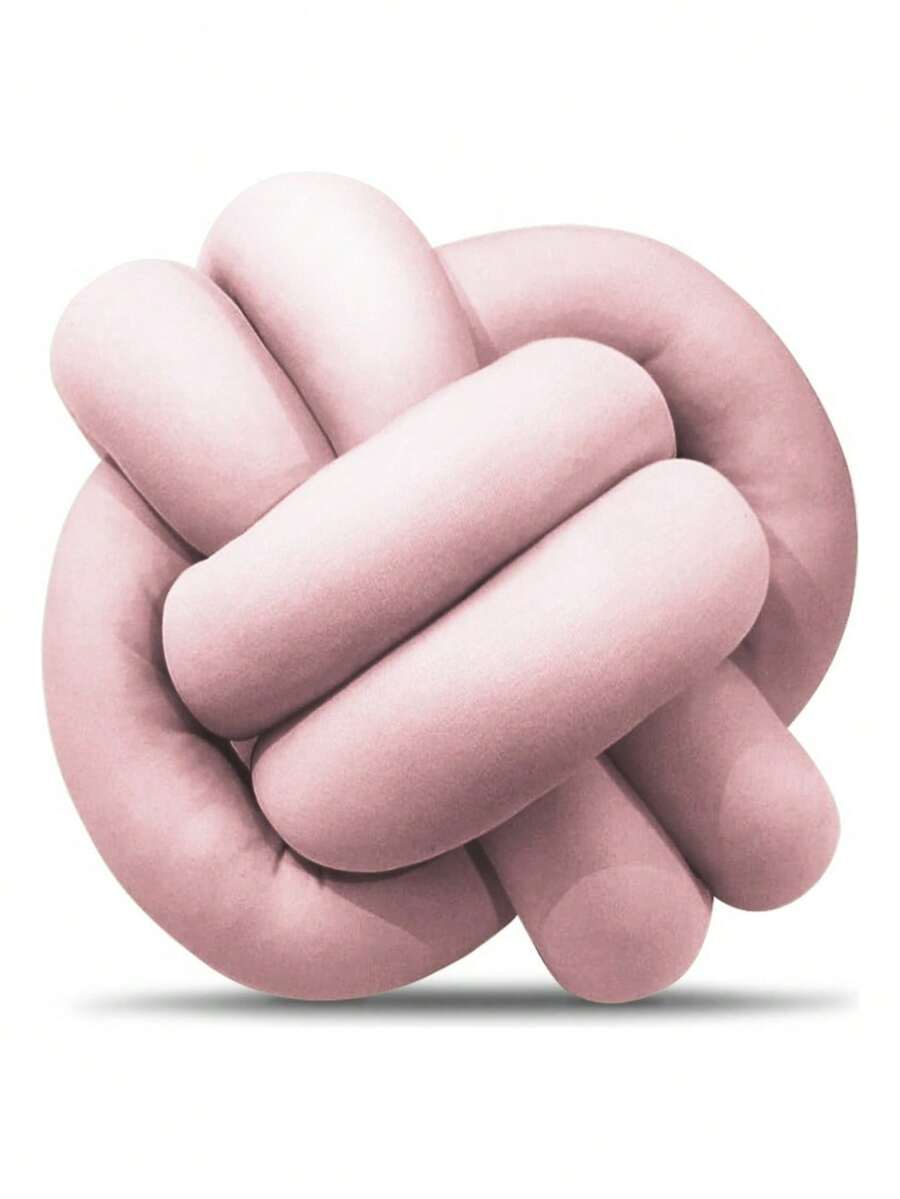 Decorative Cushion With Scandinavian Knot For Living Room/Bedroom - Màu Hoa hồng đỏ - Xem 1