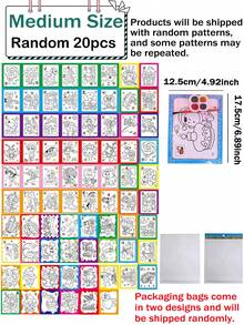 10pcs DIY Watercolor Painting Board - Creative Drawing Set, Includes 4 Colors Mini Watercolor Paints