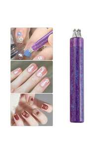 1pc Flower Nail Art Dotting Pen, Ballpoint Pen Design, Nail Art Painting Brush Tool, Suitable For Drawing, Carving, Rhinestone Inlaying, DIY Nail Salon Supplies - Multicolor - View 11