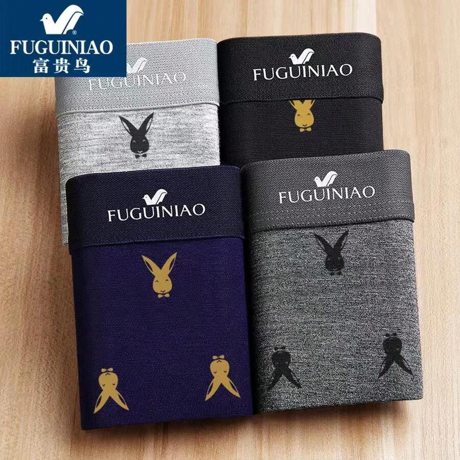 Mutande sportive per taglie forti da donna - Puro cotone stampato, confezione regalo da 4, S9460 - Visualizzare 1