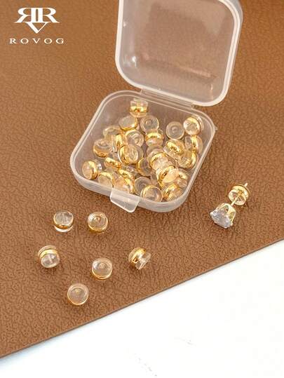 10pcs/Box Silicone Anti-Lost Earplug Earrings Accessories, Fashion Daily Use Secure Ear Plugs Backs