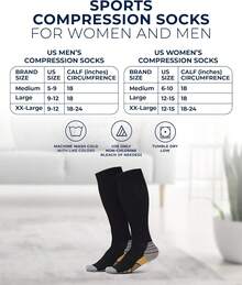 Athletic Socks - Black With Copper - 3 Pairs - View 6